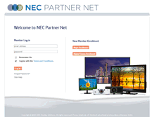 Tablet Screenshot of partners.necdisplay.com