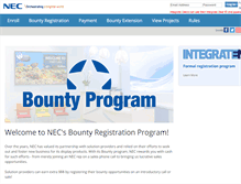 Tablet Screenshot of bounty.necdisplay.com